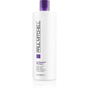 paul mitchell extra-body shampoo, thickens + volumizes, for fine hair, 33.8 fl oz