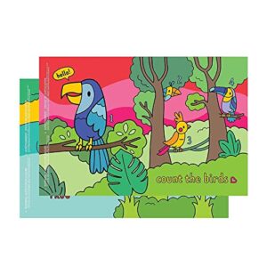 munchkin® story mat™, bpa free disposable placemats for kids, 18 pack, 2 designs