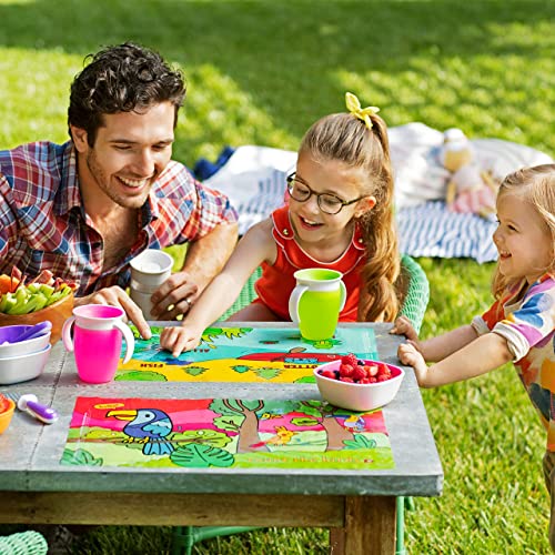 Munchkin® Story Mat™, BPA Free Disposable Placemats for Kids, 18 Pack, 2 Designs