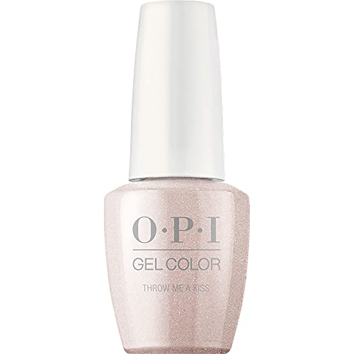 OPI GelColor, Throw Me a Kiss, Pink Gel Nail Polish, Always Bare For You Collection, 0.5 fl oz