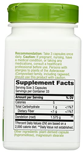 Nature's way Dandelion Root - 100 Count