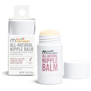 munchkin® milkmakers® twist-stick nipple balm, all-natural, lanolin-free and soothing for breastfeeding moms