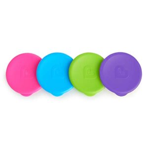 munchkin® miracle® 360 sippy cup lids, 4 count, pink/blue/green/purple