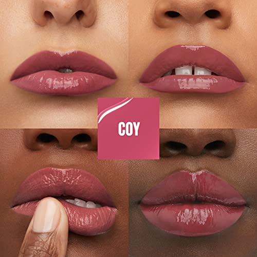 Maybelline Super Stay Vinyl Ink Longwear No-Budge Liquid Lipcolor, Highly Pigmented Color and Instant Shine, Coy, Rose Mauve Nude Lipstick, 0.14 fl oz, 1 Count