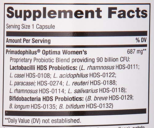 Nature’s Way Fortify Optima Women’s Daily Probiotic, 90 Billion, 15 Strains, Prebiotic, 30 Capsules