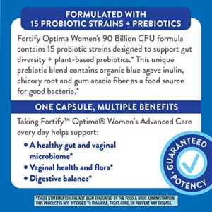 Nature’s Way Fortify Optima Women’s Daily Probiotic, 90 Billion, 15 Strains, Prebiotic, 30 Capsules