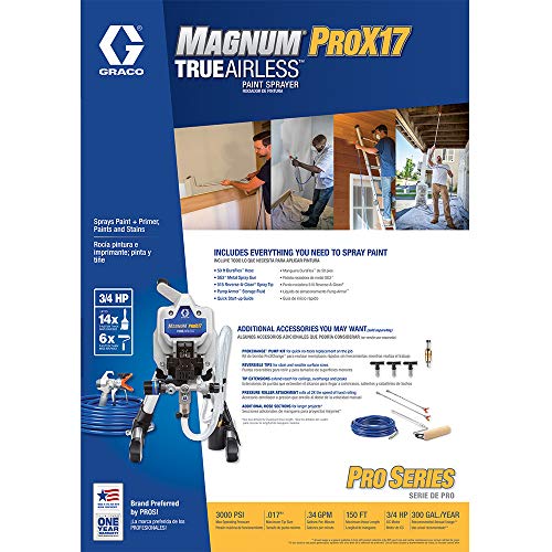 Graco 17G177 Magnum ProX17 Stand Paint Sprayer, Grey/Blue