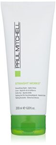 paul mitchell straight works hair gel, smoothing styler, adds shine, for frizzy hair, 6.8 fl. oz.