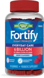 nature’s way fortify probiotic gummies, 6 billion, 60 gummies