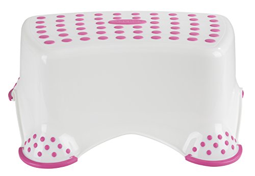 Graco Sure Foot Step Stool, White/Pink