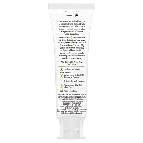 P&G-Burts Bees Toothpaste Purely White 4.7 Ounce Zen Peppermint (Pack of 2)