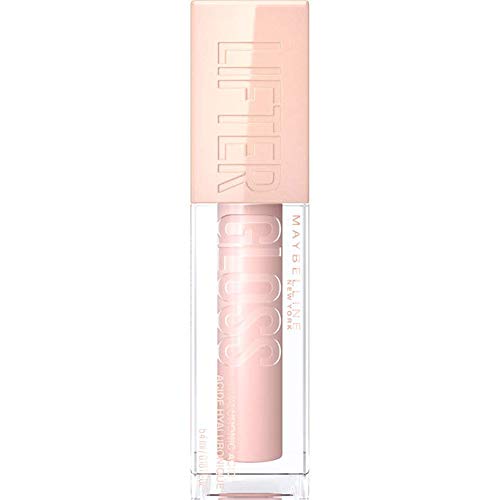 Maybelline Lifter Gloss, Hydrating Lip Gloss with Hyaluronic Acid, High Shine for Plumper Looking Lips, Ice, Pink Neutral, 0.18 Ounce