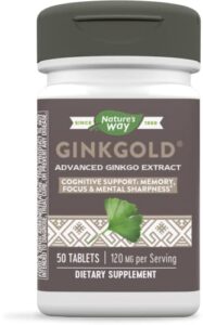nature’s way ginkgold, supports memory and mental sharpness*, 50 tablets