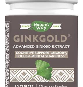 Nature's Way Ginkgold, Supports Memory and Mental Sharpness*, 50 Tablets