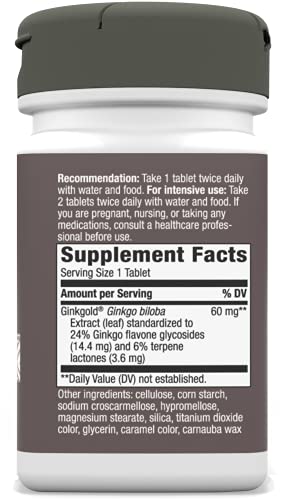 Nature's Way Ginkgold, Supports Memory and Mental Sharpness*, 50 Tablets