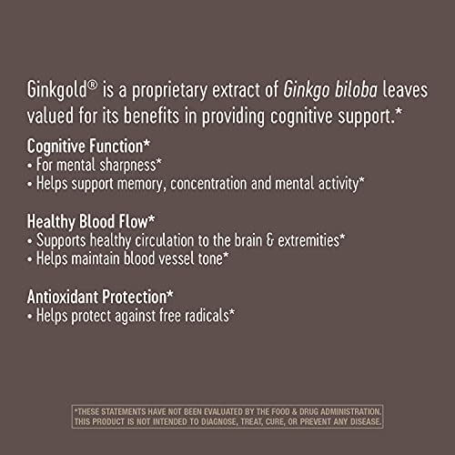 Nature's Way Ginkgold, Supports Memory and Mental Sharpness*, 50 Tablets