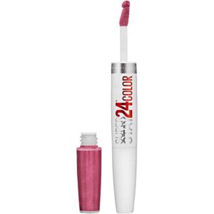maybelline super stay 24, 2-step liquid lipstick makeup, long lasting highly pigmented color with moisturizing balm, blush on, pink, 1 count