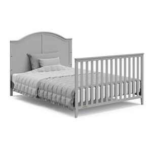 Graco Wilfred 5-in-1 Convertible Crib (Pebble Gray) – GREENGUARD Gold Certified, Converts to Toddler Bed and Full-Size Bed, Fits Standard Full-Size Crib Mattress, Adjustable Mattress Support Base