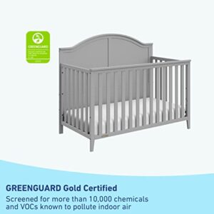 Graco Wilfred 5-in-1 Convertible Crib (Pebble Gray) – GREENGUARD Gold Certified, Converts to Toddler Bed and Full-Size Bed, Fits Standard Full-Size Crib Mattress, Adjustable Mattress Support Base