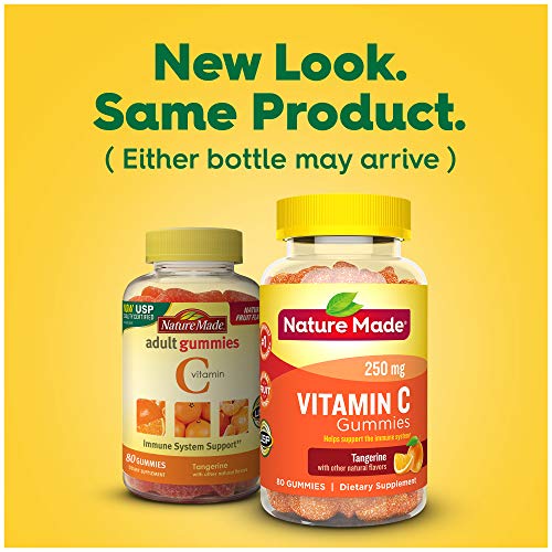 Nature Made Vitamin C 250 mg per serving, Dietary Supplement for Immune Support, Gummy 80 Count (Pack of 1), 40 Day Supply