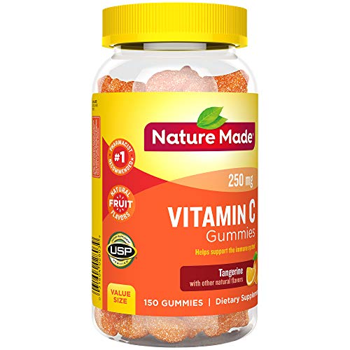 Nature Made Vitamin C 250 mg per serving, Dietary Supplement for Immune Support, Gummy 80 Count (Pack of 1), 40 Day Supply