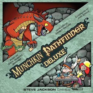 steve jackson games munchkin pathfinder deluxe board game (base game) | board game for adults, kids, & family | fantasy adventure rpg | ages 10+ | 3-6 players | avg play time 120 min