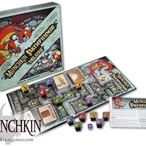 Steve Jackson Games Munchkin Pathfinder Deluxe Board Game (Base Game) | Board Game for Adults, Kids, & Family | Fantasy Adventure RPG | Ages 10+ | 3-6 Players | Avg Play Time 120 Min