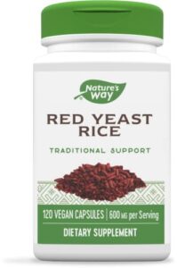 nature’s way premium quality red yeast rice 600 mg, 120 vcaps