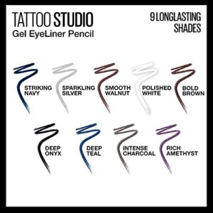 Maybelline TattooStudio Sharpenable Gel Pencil Longwear Eyeliner Makeup, Deep Teal, 0.04 oz.