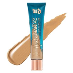 urban decay hydromaniac tinted moisturizer – 24hr hydrating & glowy medium coverage foundation – with kombucha filtrate + marula oil – lightweight, dewy skin finish – 50 medium warm, 1.1 oz