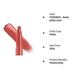 Colourpop Lippie Stix Satin Lipstick Full Size Pigmented Moisturizing Lasting Long-Wear (TOPANGA - dusty pinky coral)