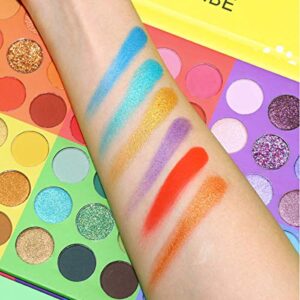 UCANBE 54 Colors Splashy Candies Eyeshadow Palette, Highly Pigmented Matte Shimmer Soft Creamy Glitter Rainbow Bright Powder Eye Shadow Blendable Waterproof Long Lasting Makeup Pallet…