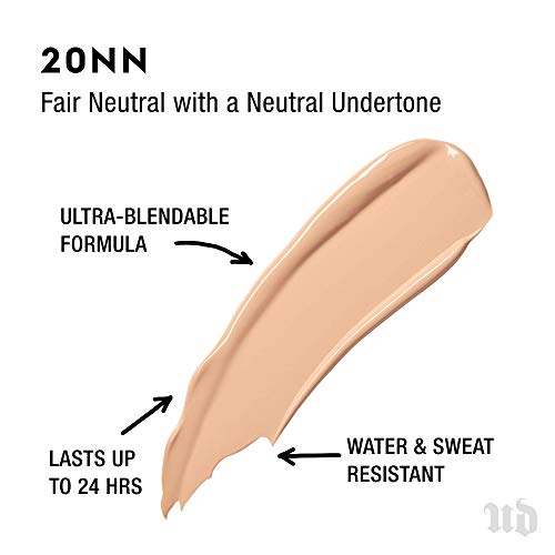 Urban Decay Stay Naked Correcting Full Coverage Concealer, 20NN - Lightweight Formula - Matte Finish Lasts Up To 24 Hours - 0.35 oz.