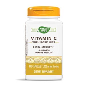 nature’s way vitamin c with rose hips extra strength; 1000 mg per serving