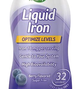 Nature's Way Wellesse Liquid Iron, Fast Absorbing, 16 Fluid Ounces, Natural Berry Flavor