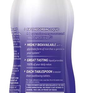 Nature's Way Wellesse Liquid Iron, Fast Absorbing, 16 Fluid Ounces, Natural Berry Flavor