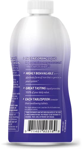 Nature's Way Wellesse Liquid Iron, Fast Absorbing, 16 Fluid Ounces, Natural Berry Flavor