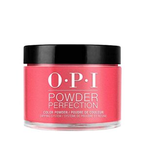 opi powder perfection, big apple red, red dipping powder, 1.5 oz