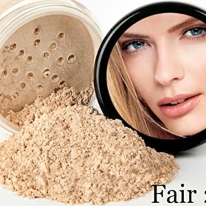 STARTER SET (FAIR 2) Mineral Makeup Kit Bare Skin Sheer Powder Matte Foundation Blush Bronzer Illuminating Veil
