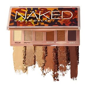urban decay naked half baked mini eyeshadow palette – 6 bronze-toned neutral shades – richly pigmented & ultra blendable mattes and high-shine shimmers – up to 12 hour wear – perfect for travel