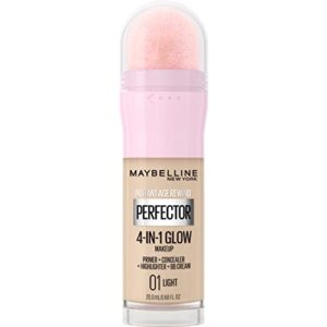 maybelline new york instant age rewind instant perfector 4-in-1 glow makeup, light