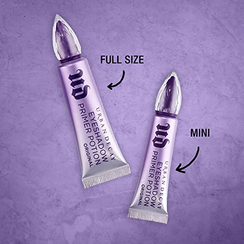 Urban Decay Eyeshadow Primer Potion, Original - Pack of 2 - Award-Winning Nude Eye Primer for Crease-Free Eyeshadow & Makeup Looks – Lasts All Day – 0.33 fl oz & 0.16 fl oz (Travel Size)