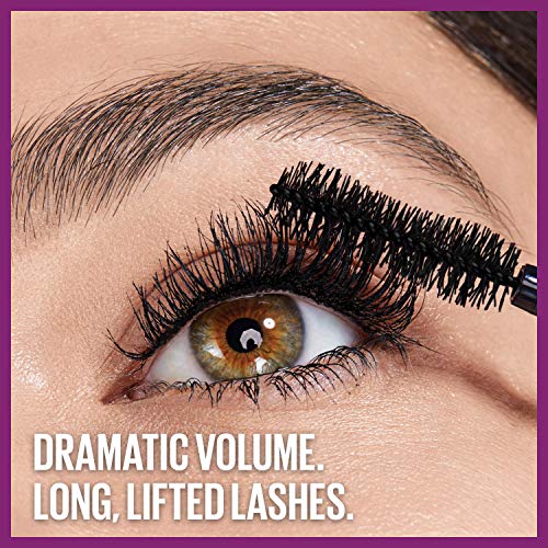 Maybelline The Falsies Lash Lift Washable Mascara Volumizing, Lengthening, Lifting, Curling, Multiplying, Eye Makeup, Blackest Black, 1 Count