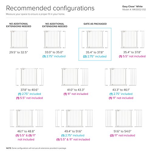 Munchkin® Baby Gate Extension, White, 2.75", Model MK0079