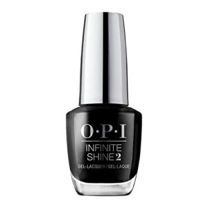 opi infinite shine 2 long-wear lacquer, black onyx, black long-lasting nail polish, 0.5 fl oz