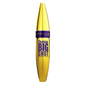 maybelline new york volum’ express the colossal big shot washable mascara, blackest black, 0.33 fl. oz.