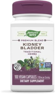 nature’s way kidney bladder, traditional herbs supplement, 930mg per serving, 100 vegan capsules