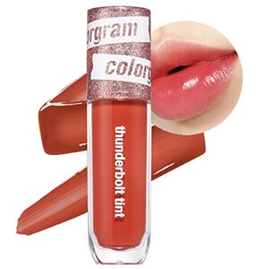 COLORGRAM Thunderbolt Tint Lacquer - True Beauty K-Drama Makeup, Glossy Long Lasting Moisturizing Lip Stain (0.2 fl.oz, 04 Daily Tok)