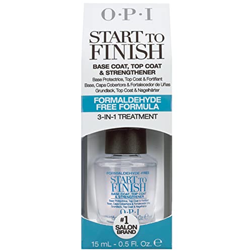 OPI Nail Polish Treatment, 3-in-1 Start to Finish Nail Formaldehyde Free Treatment, 0.5 Fl Oz