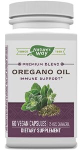 nature’s way oregano oil premium blend, immune support*, vegan, 60 capsules